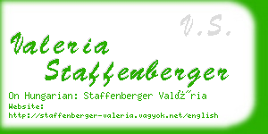 valeria staffenberger business card